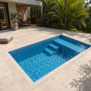 Piscine coque Baliste 3.2x2x1.2m profondeur nage petit terrain Ti-Coque Réunion