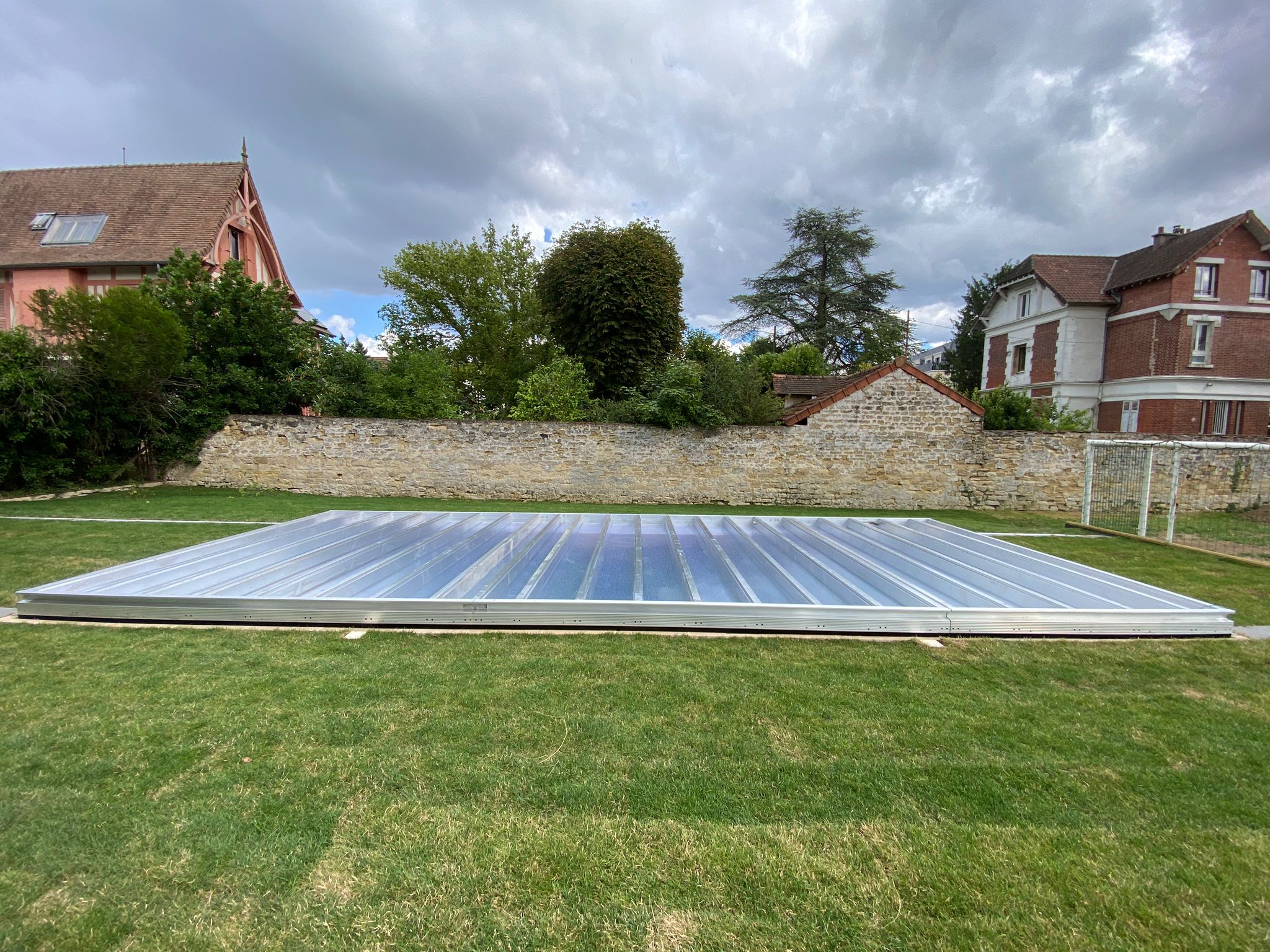 Structure aluminium de la terrasse mobile