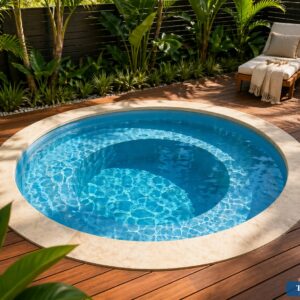 Spa Anémone rond Ø1.80x1m balnéo Ti-Coque La Réunion 3942€