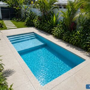 Piscine coque Carangue 8x4x1.6m grand format nage Ti-Coque La Réunion 26900€