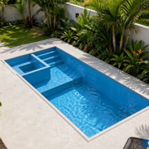 Piscine coque Wahoo 8x4x1.6m premium Ti-Coque La Réunion 28900€